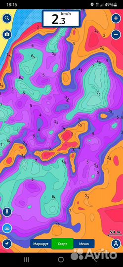 Карта глубин на телефон или планшет android
