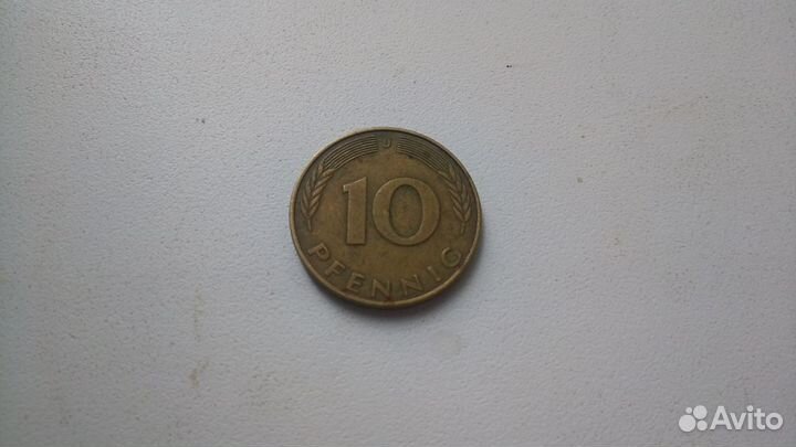 10 пфеннигов 1992 год Германия J