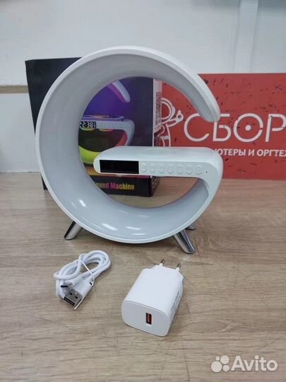 Смарт колонка-ночник с беспроводной зарядкой