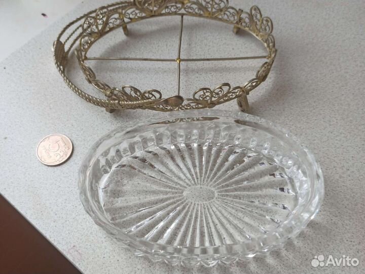 Сахарница конфетница скань мельхиор СССР