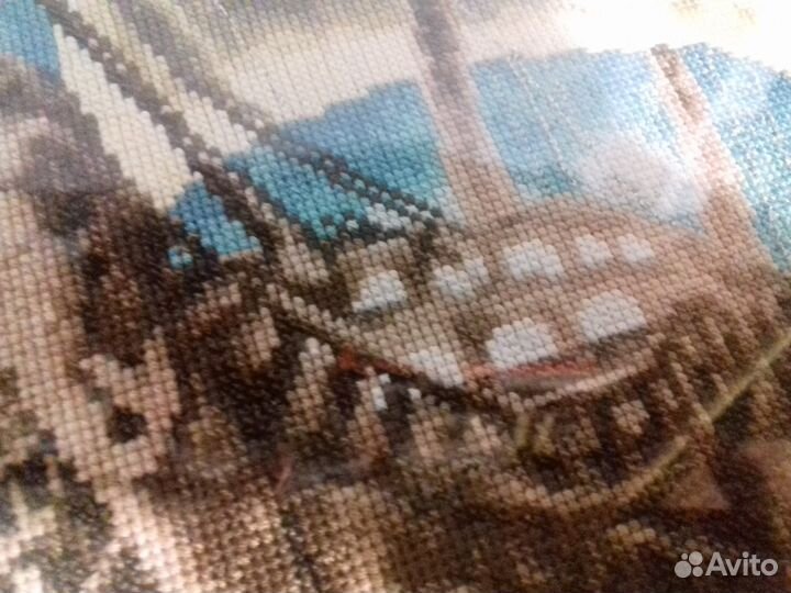 Картина. Корабль, море. Ручная работа