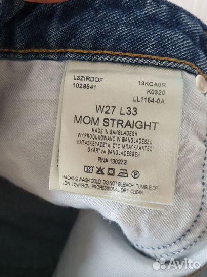 Джинсы женские Lee MOM straight, 27/33