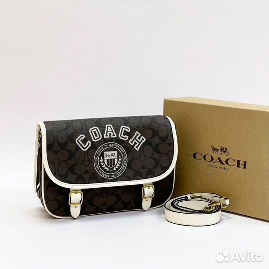 Сумка coach натуральная кожа