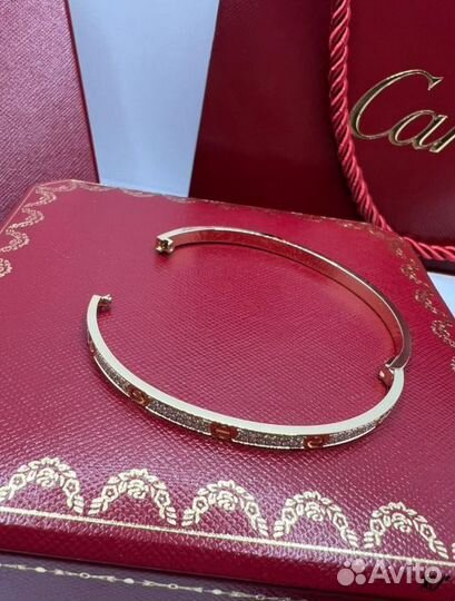 Браслет Cartier Love с природным брил