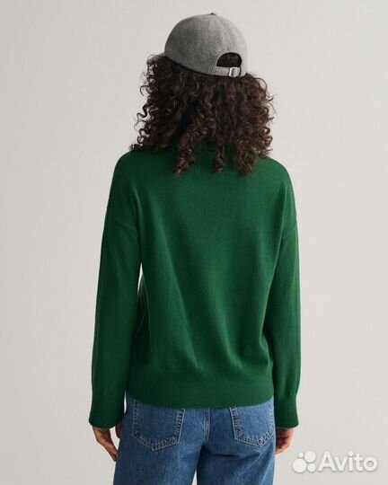 Женский свитер с вопртником поло Gant