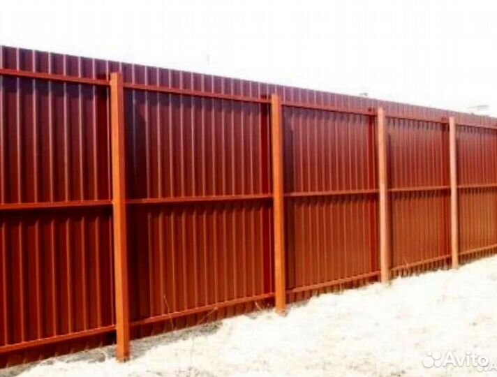 Забор из профнастила / монтаж и установка