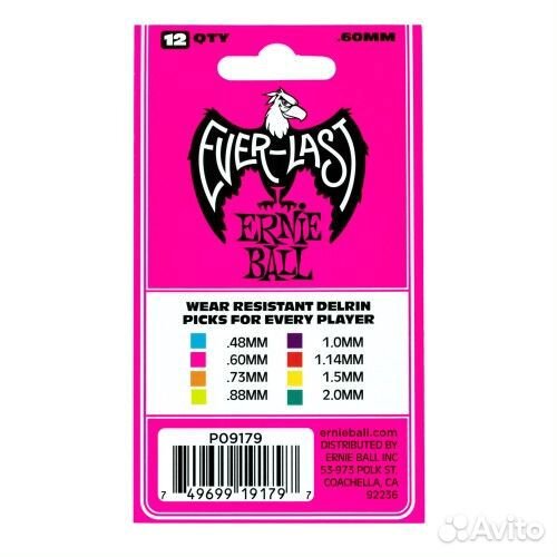 Набор 0.60 mm ernie ball 9179 Everlast 12 шт./уп