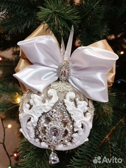 Новогодние шары на ёлку ручной работы