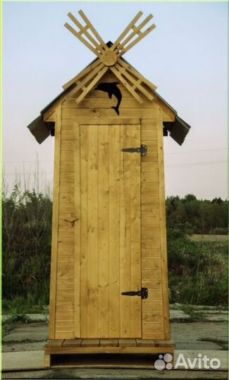 Дачный туалет с декором йиг 769