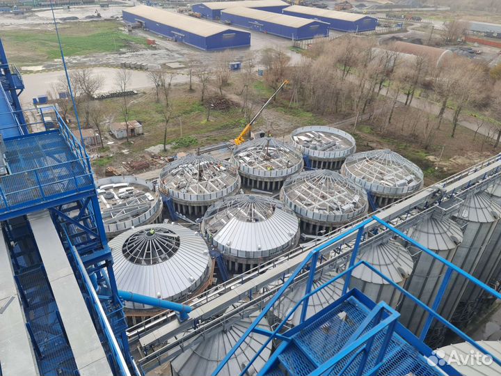 Монтаж силосов металлических для зерна (элеватор)