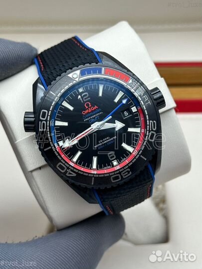 Часы omega seamaster planet ocean GMT Deep black