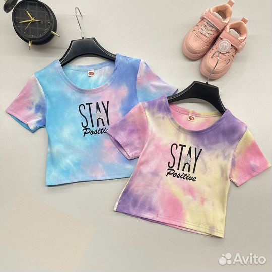 Летняя футболка для девочки, 98-122