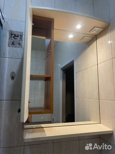 Зеркало шкаф в ванную с подсветкой