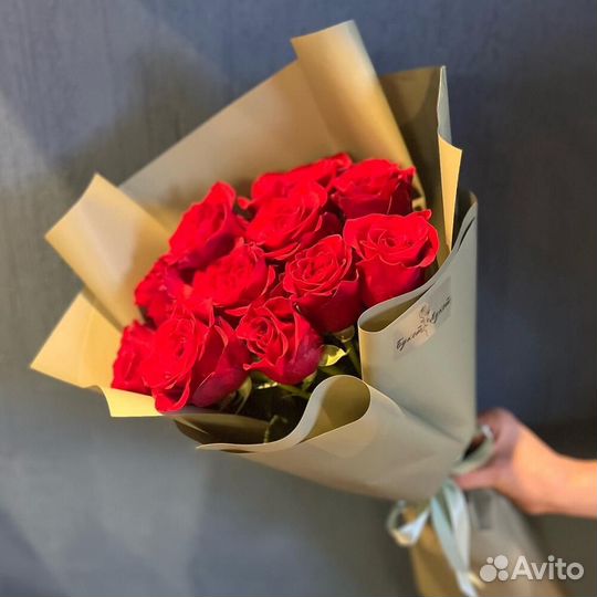 Букет «Ассоль» красные розы 11 шт