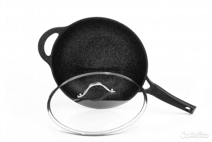 Сковорода-вок Vinzer Premium Granite Induction32см