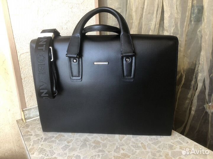 Мужской кожаный портфель Mont Blanc