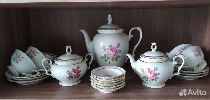 Чайные пары ГДР Kahla, 6 персон