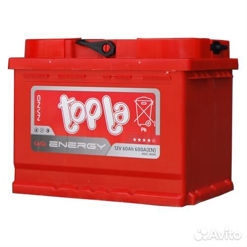 Автомобильный аккумулятор Topla Red Energy 60Ah