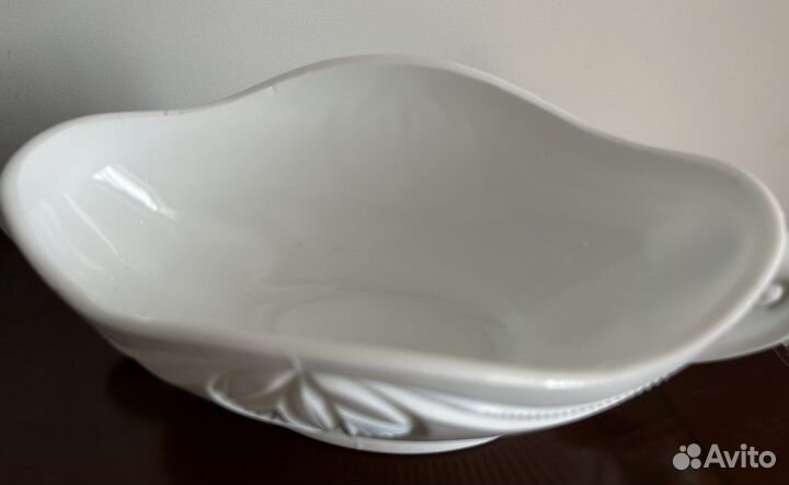 Ваза фруктовница молочное стекло