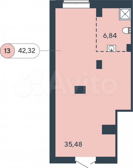 Продам помещение свободного назначения, 42 м²