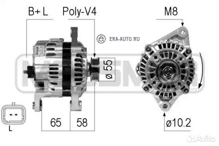 ERA 210710 Генератор 14V 110A