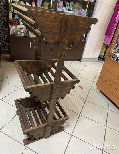 Этажерка стойка наполная дерево