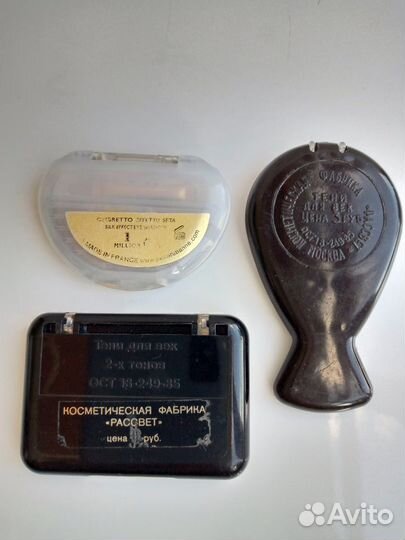 Косметика СССР: тени, тушь, румяна, помада, набор