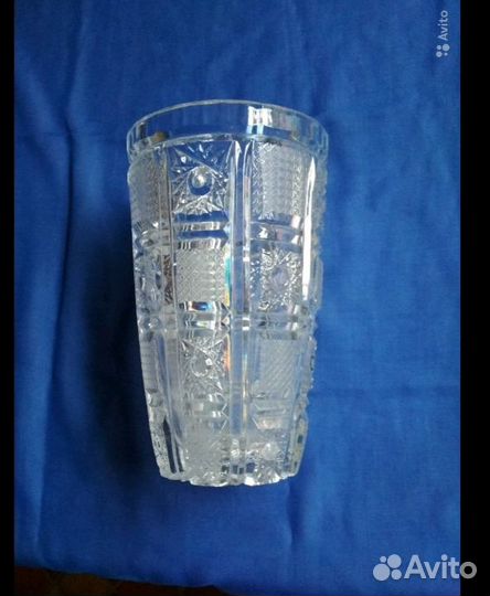 Ваза Хрусталь СССР снежинка 19 см