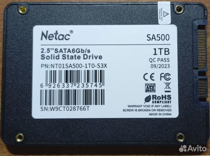 SSD netac SA500 NT01SA500-1T0-S3X 1тб