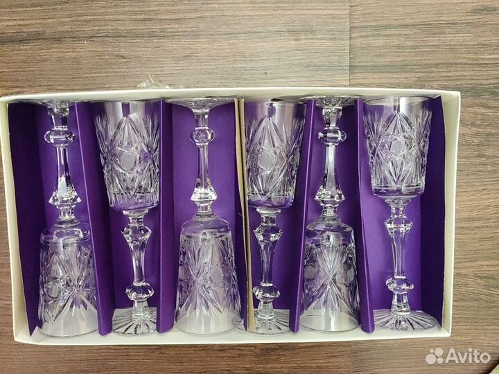 Хрустальные фужеры, новые