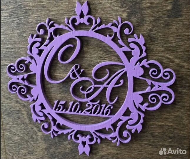 Монограмма на свадьбу (семейный герб)