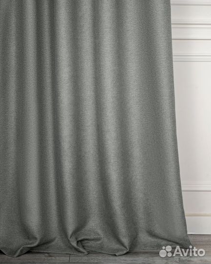 Шторы рогожка Орфей Серебро