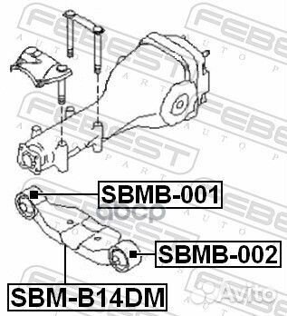 Сайленблок опоры дифференциала (subaru impreza G12