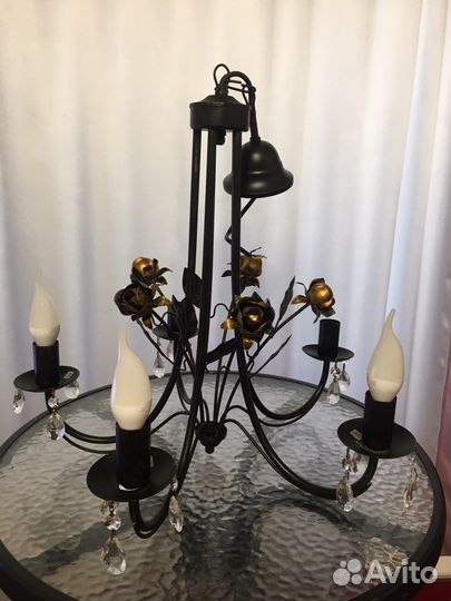 Люстра потолочная кованая