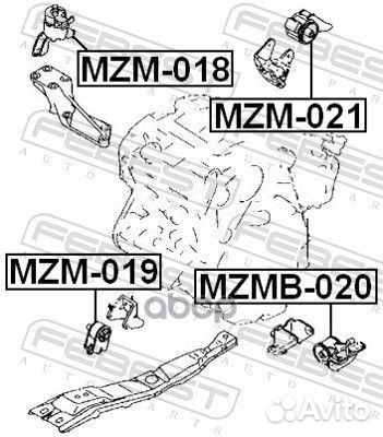 Подушка двигателя зад прав/лев mazda MPV LW