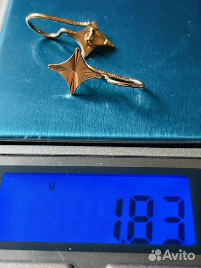 Золотые серьги 583 проба СССР