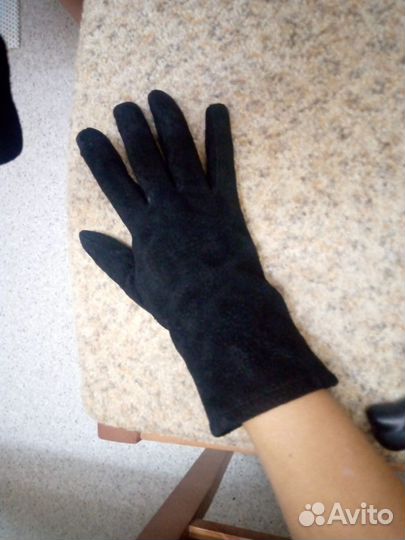 Перчатки замшевые