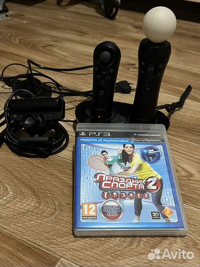 Комплект ps3 move камера, диск, док станция