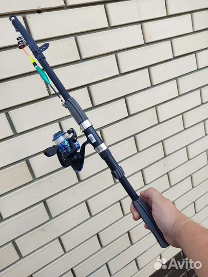 Удочка в сборе 1.8 м с поплавком катушкой леской