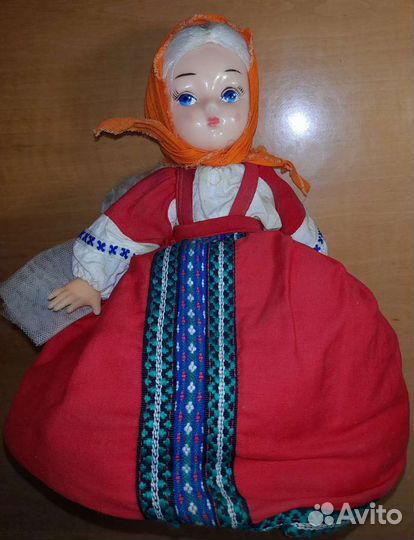 Кукла СССР на чайник. Анюта 33см. Антикварная