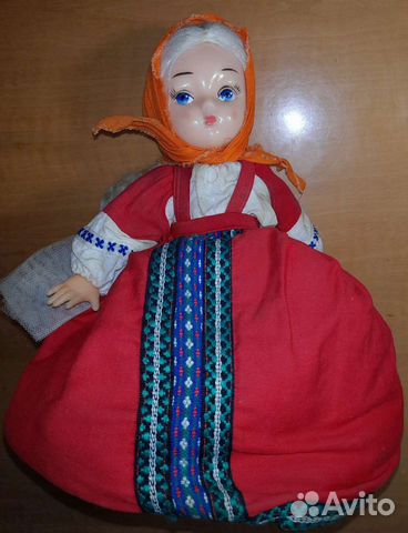 Кукла СССР на чайник. Анюта 33см. Антикварная