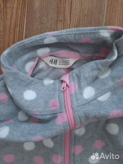 Флисовый толстовка H&M рост 134/140