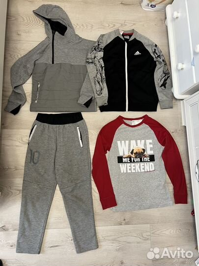 Кофты джинсы zara adidas 140, 10 шт