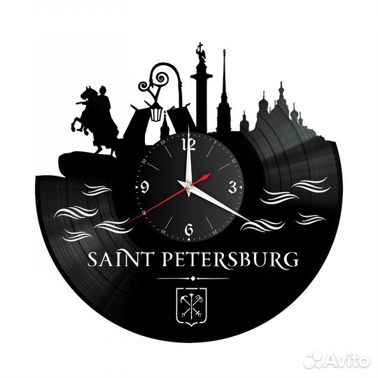 Питер №2 часы из винила