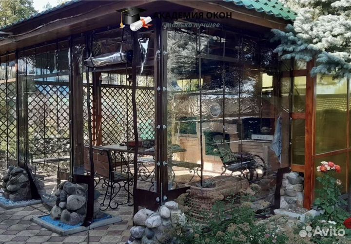 Мягкие окна пвх на беседку