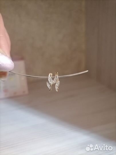 Серьги золото