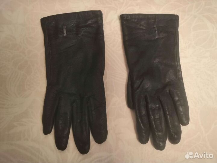 Перчатки кожаные женские