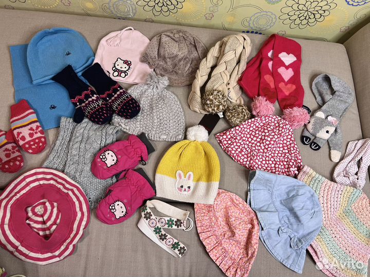 Шапки/шарфы/варежки/перчатки для девочки 110-128