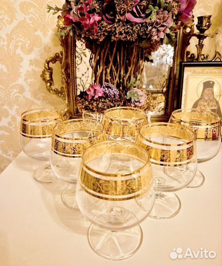 Хрустальные фужеры Богемия