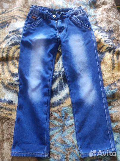 Джинсы утеплённые 146